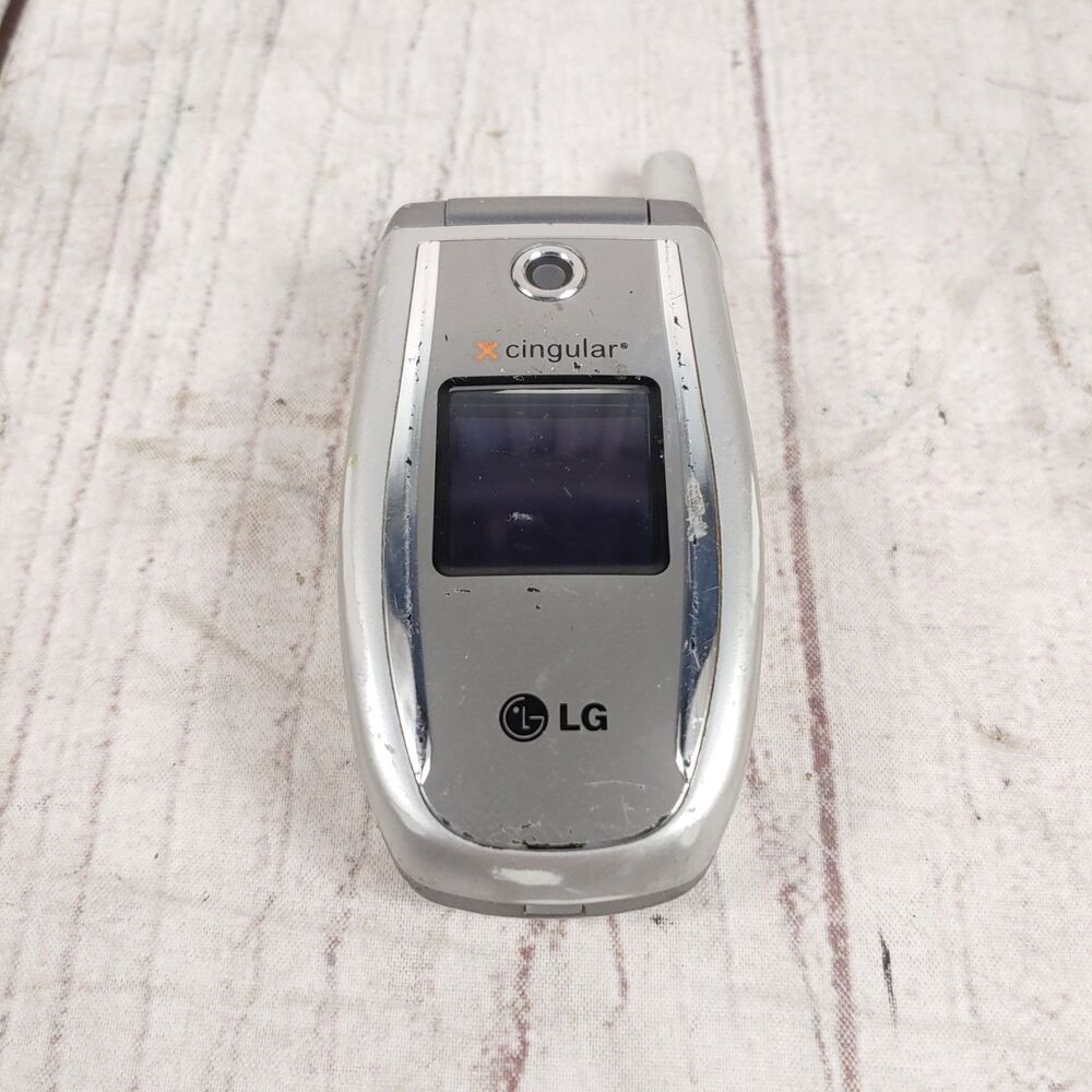 LG L1400 Flip Phone (Cingular) - Gray Cell Phone w/ Battery - TESTED WORKING